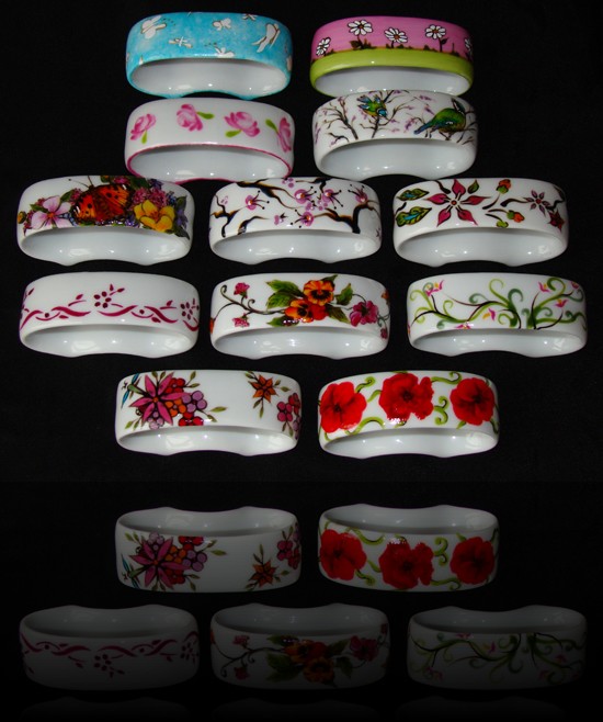 ronds de serviette de table de printemps