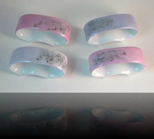 ronds de serviettes rose bleu