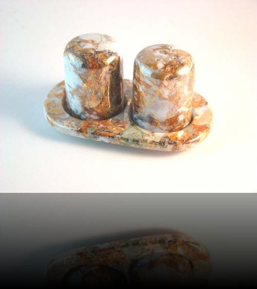 sel et poivre sur plateau lustre