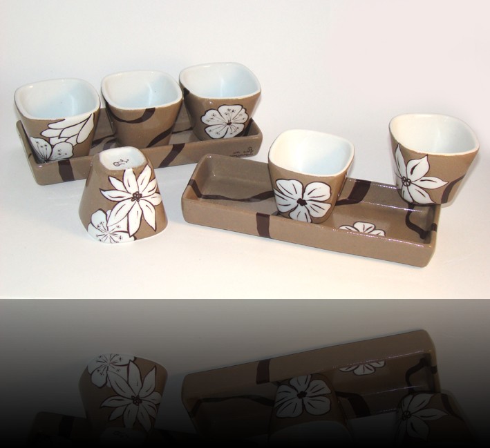 verrines forales beige