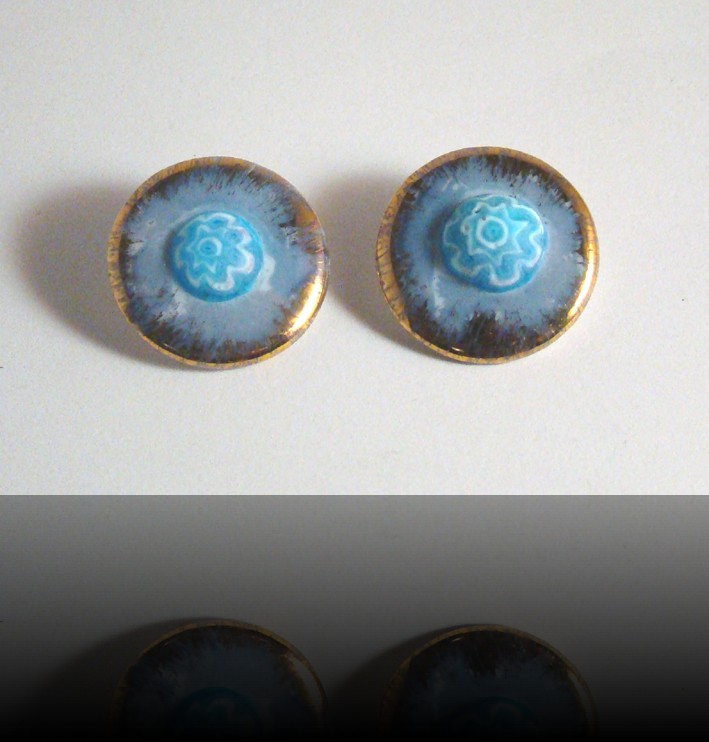 Boucles d'oreilles bleues