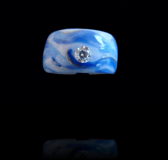 Bague Vague Bleue