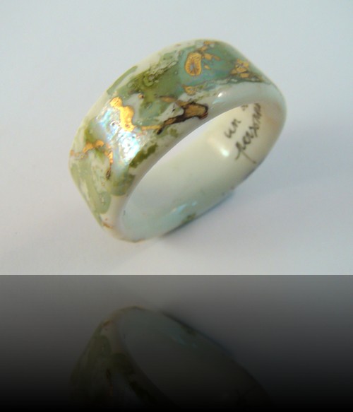 bague vert et or
