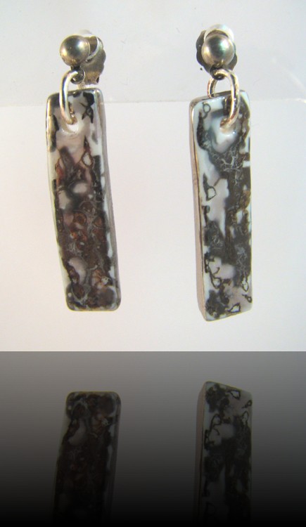 boucles d'oreilles longue argent