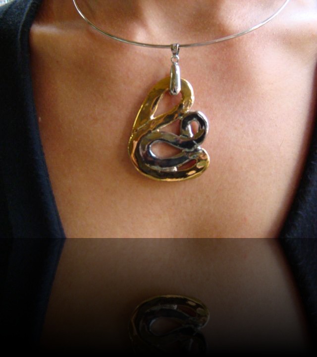 pendentif chemin or platine