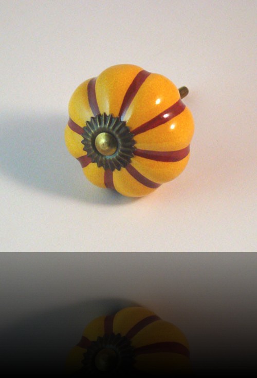 bouton de tiroir fleur jaune et rouge