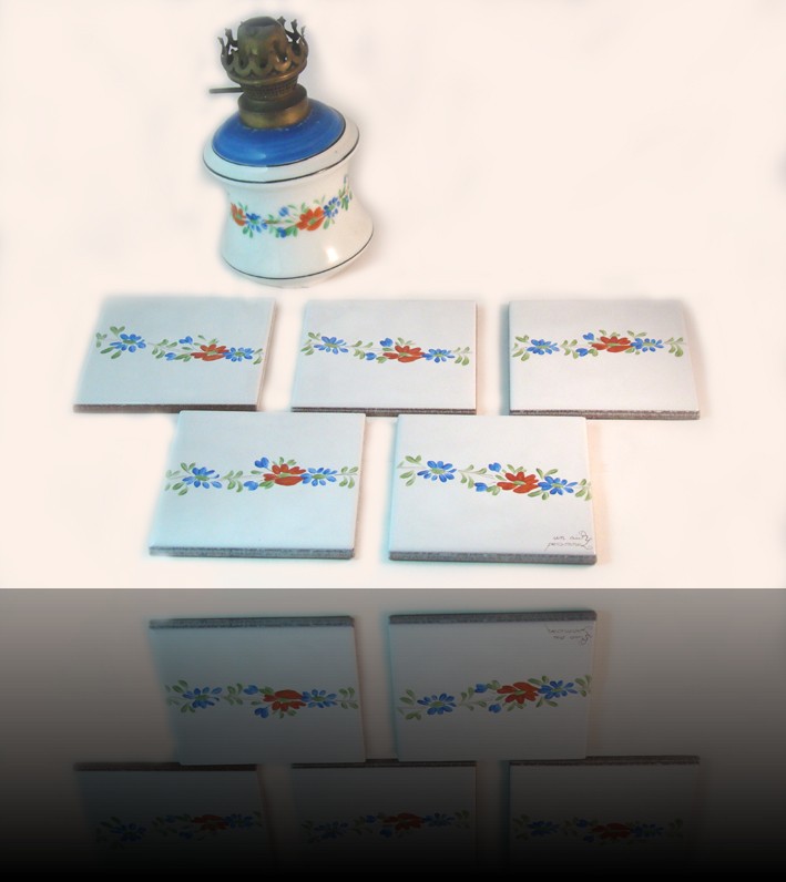 carrelages bleuets personnalisés