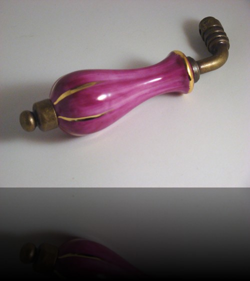 poignee de porte rose et Or