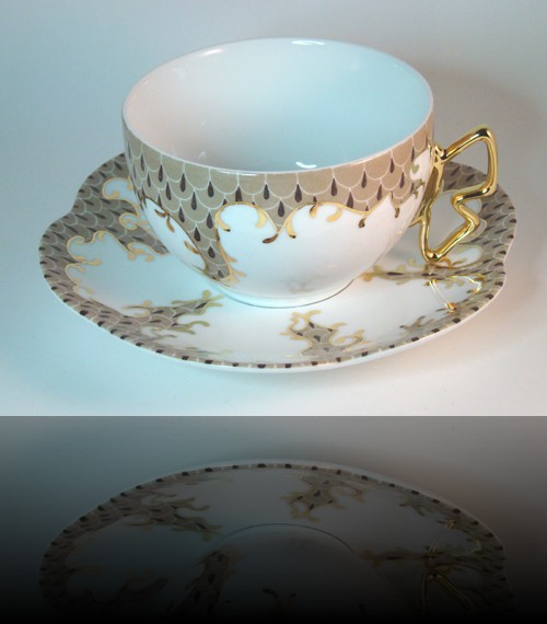dejeune beige et or