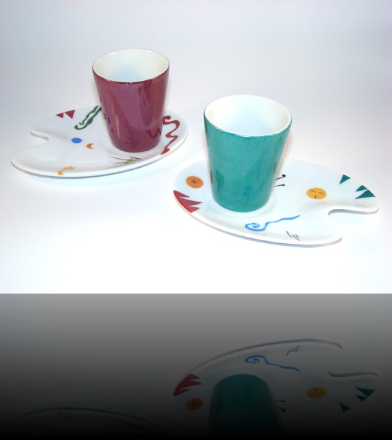 duo de tasses palette de peintre
