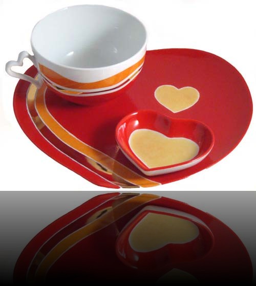 ensemble coeur d'or