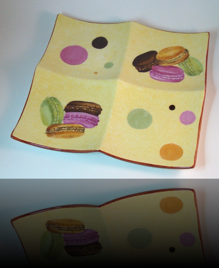 plat 4 compartiments pour macarons