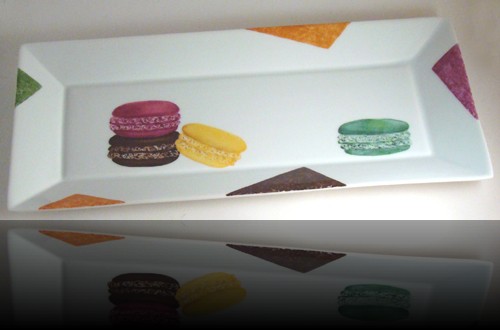 plat à cake macaron