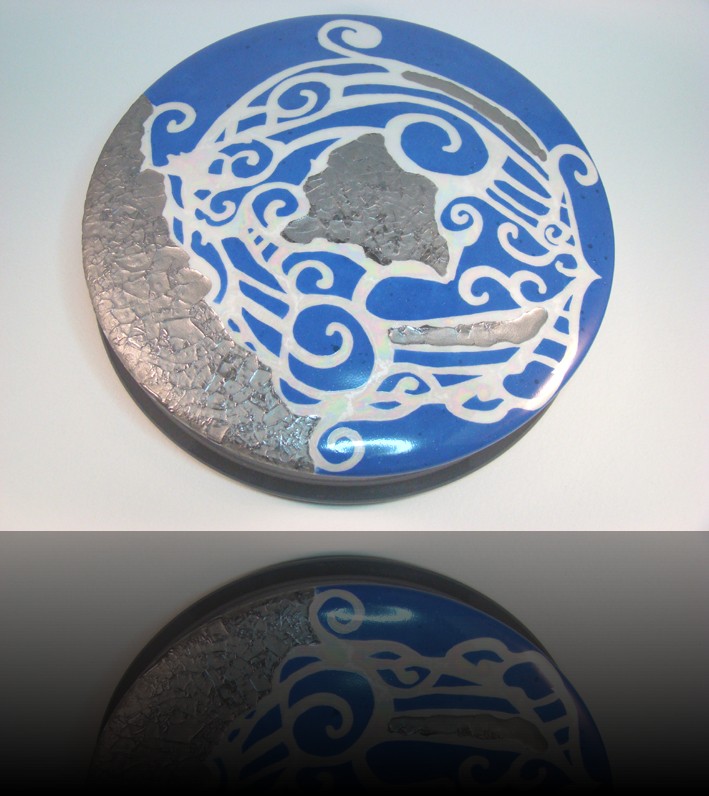 bonbonniere bleu avec platine