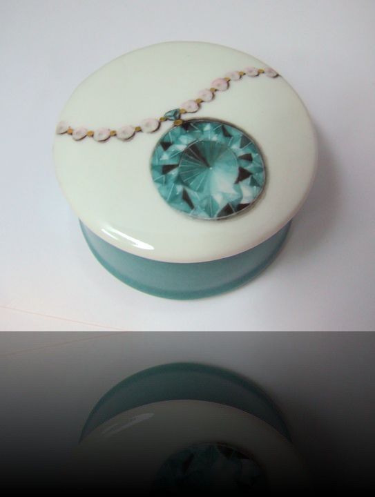 coffret 7cm rond emeraude