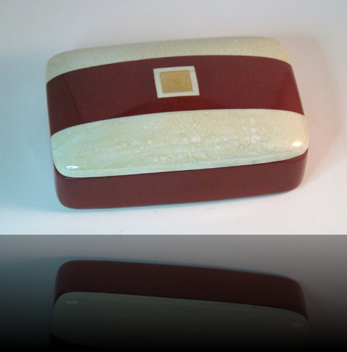 coffret rouge carre d'or