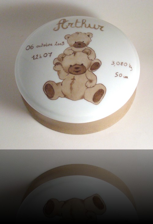 coffret naissance ours 13 cm