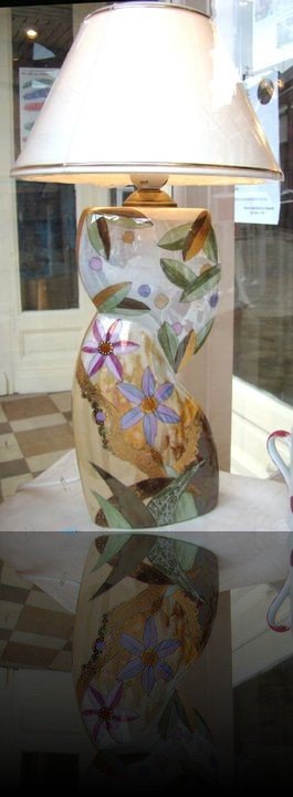 lampe fleur art nouveau