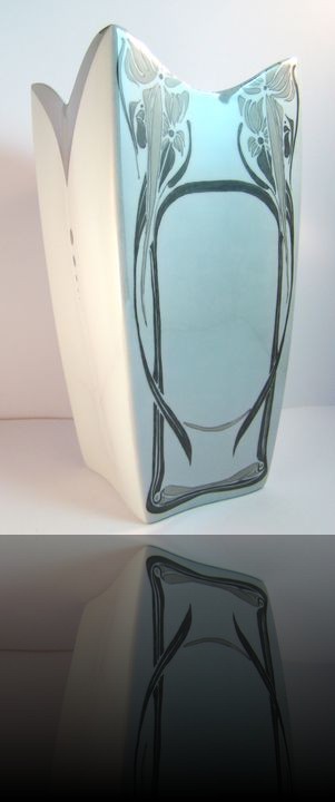 vase gris art deco