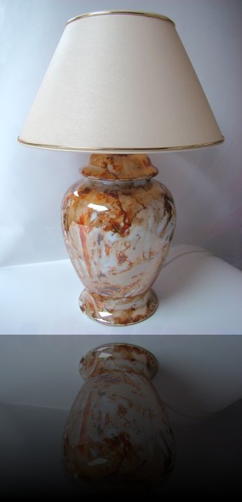 lampe marbree orange