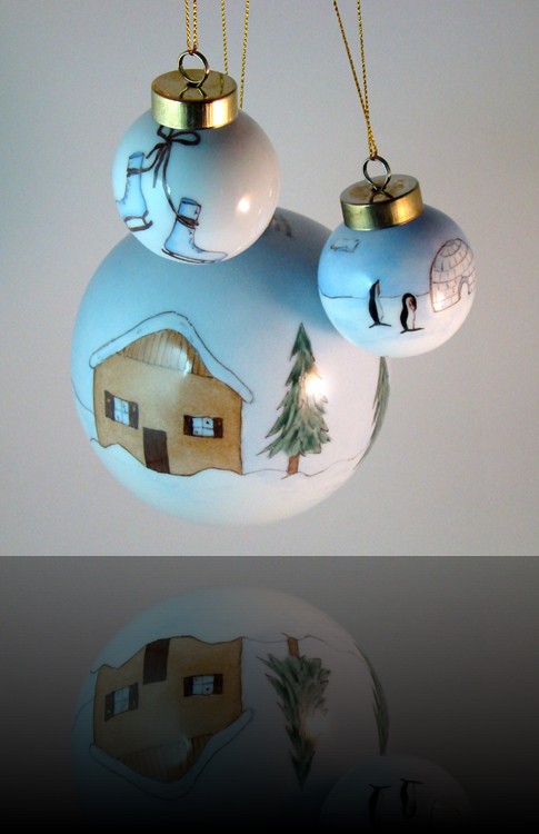 boules de noel chalet