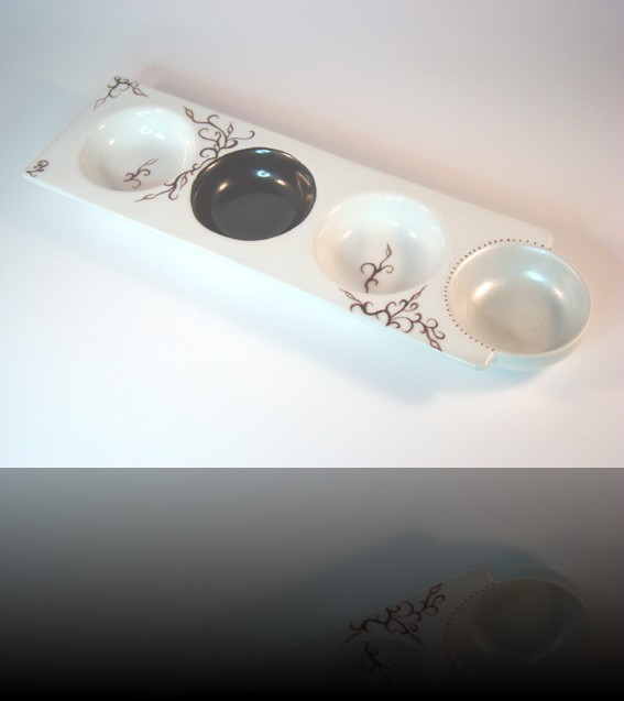 Plat à sauce graphique