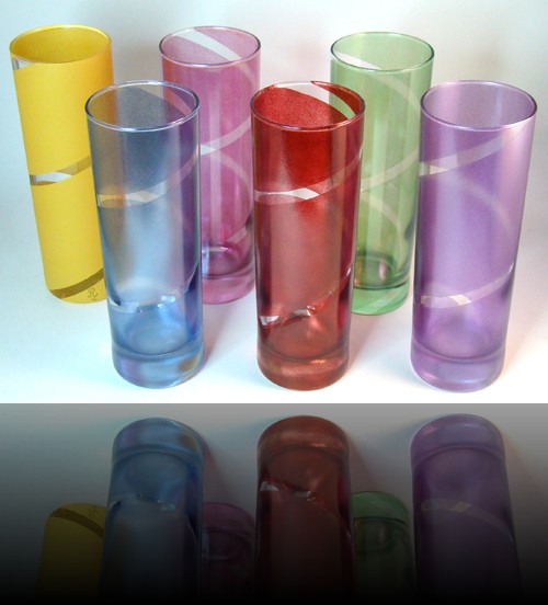 6 verres serpentin