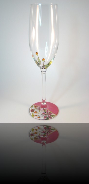 flûte à champagne florale